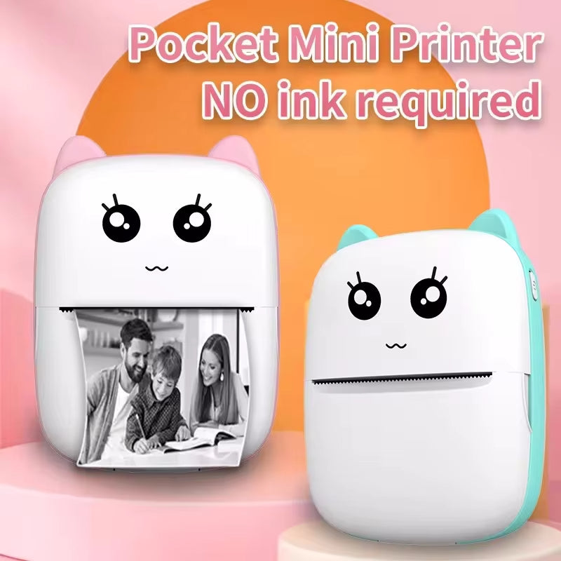 Pocket Inkless Mini Printer - Thermal Portable Bluetooth Wireless Mini Printer