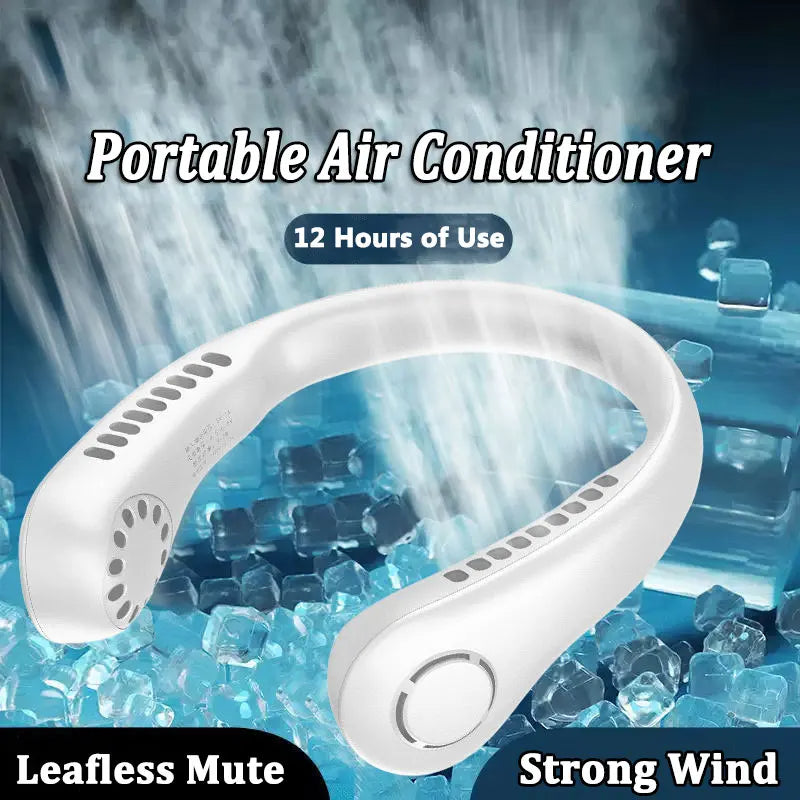 Enrax Cart Portable Neck Fan, Hands Free Bladeless Fan, 360° Cooling Personal Portable Neck Fan, Hands Free Bladeless Fan, 360° Cooling Personal Rechargeable Fan