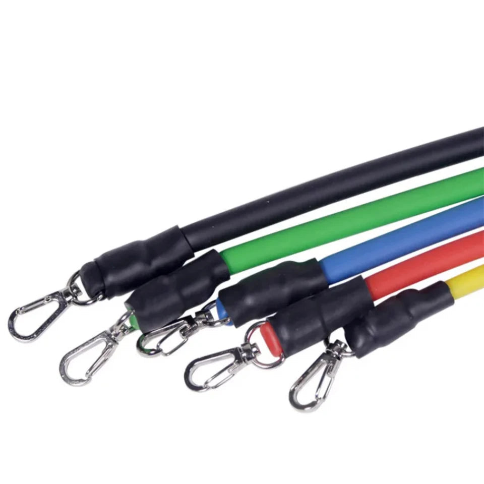 High Quality Portable Resistance Bands With Handles, Resistance Tubes & Workout Bands Exercise Band Elastic Pull Rope 11 Pcs Set