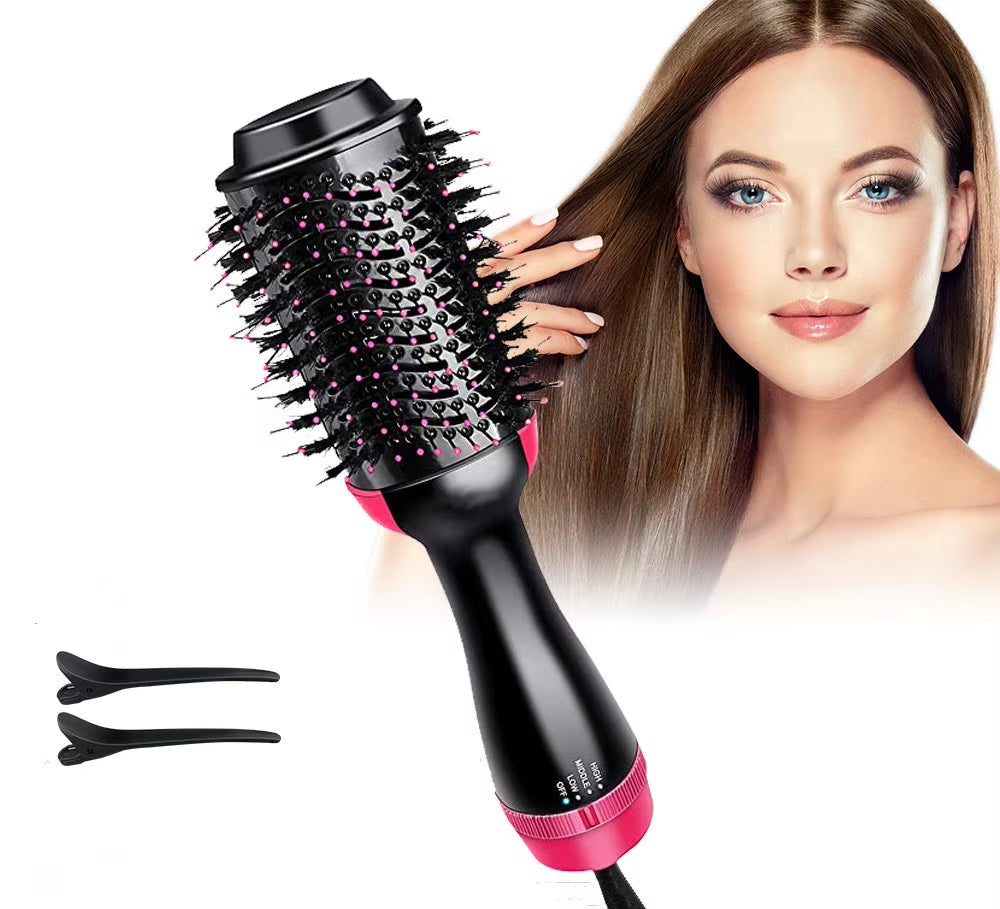 Hair Dryer Brush 3-in-1 Hot Air Brush Hair Styling Machine Brush for Women Fast Drying Styling Straightening Curling Hair Brush Set Suitable for All Hair Types One Step