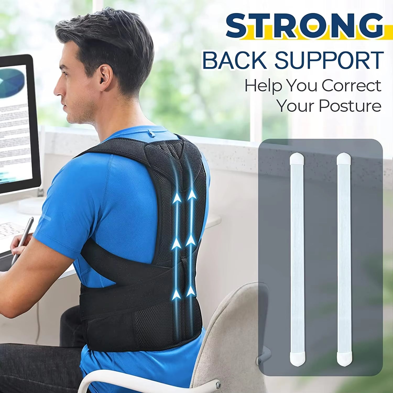 Posture belt, Posture corrector belt, Back support belt, Backbone Belt, Spine Support Belt, Back Pain Relief Shoulder Back Support Belt