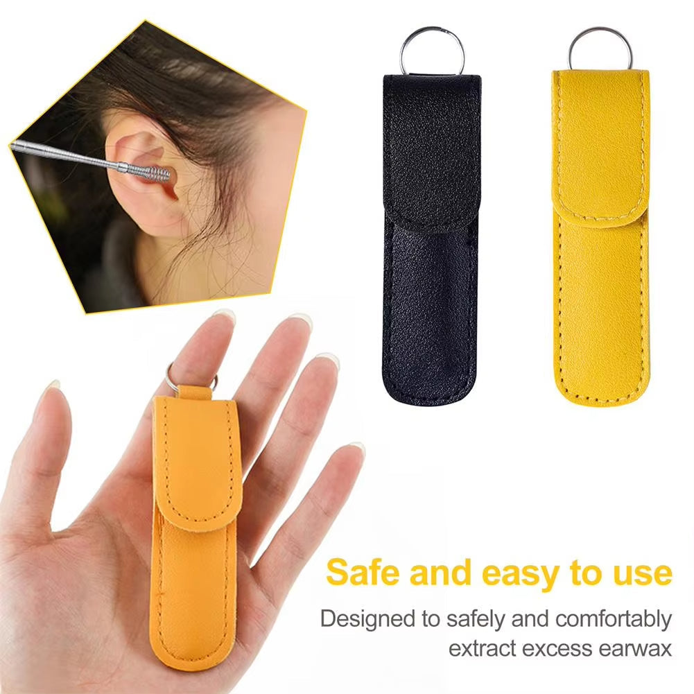 Ear Wax Cleaning Kit, 6 Pcs Ear Pick Tools, Wax Removal Kit, Ear Cleaning Tool Set, Spring Earwax Cleaner Tool for Children and Adult Multicolor