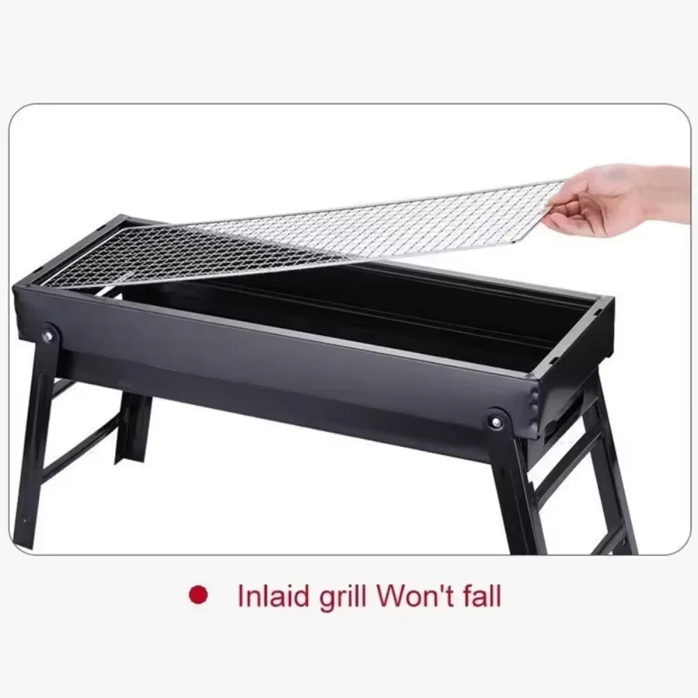 Foldable Charcoal Camping Barbecue Oven New Large BBQ Barbecue Grill Folding Portable Charcoal Outdoor Camping Picnic Burner