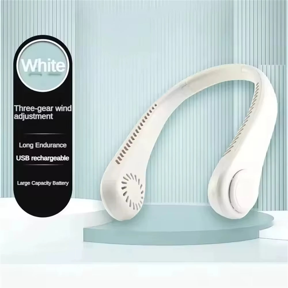 Enrax Cart Portable Neck Fan, Hands Free Bladeless Fan, 360° Cooling Personal Portable Neck Fan, Hands Free Bladeless Fan, 360° Cooling Personal Rechargeable Fan