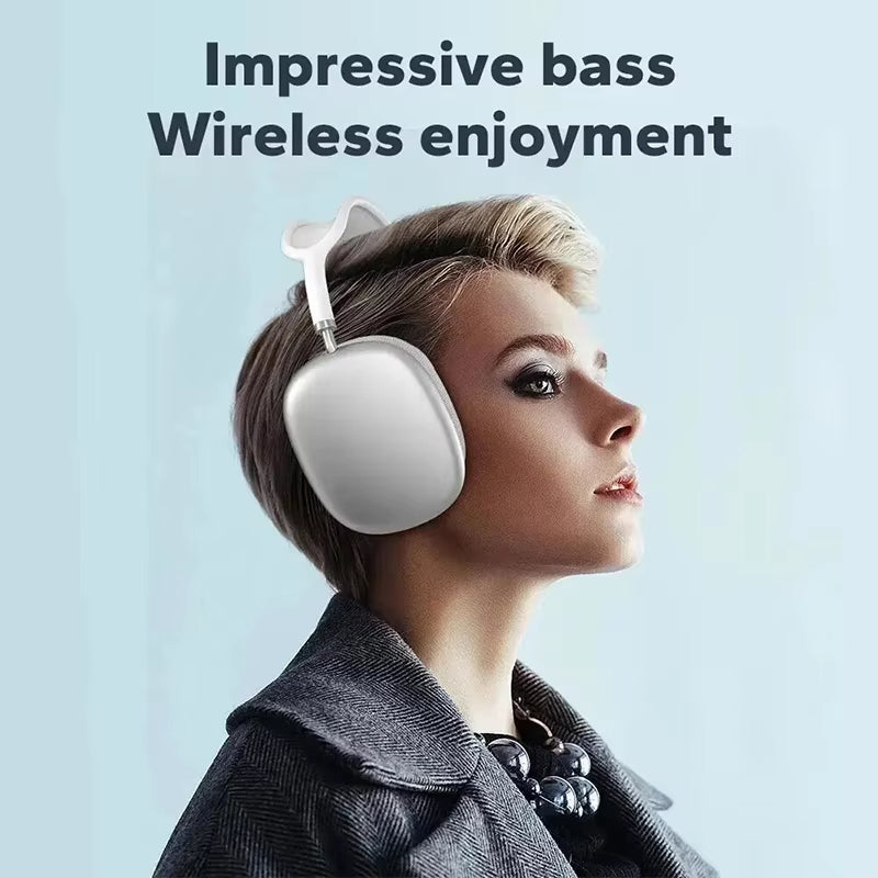 P9 Wireless Bluetooth Headphones with Mic - Pro Max, Stereo Sound Earphones for Sports and Gaming Blue Color