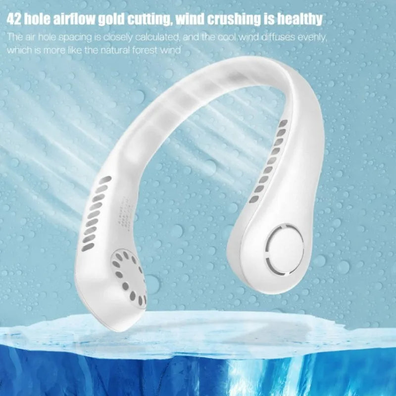 Enrax Cart Portable Neck Fan, Hands Free Bladeless Fan, 360° Cooling Personal Portable Neck Fan, Hands Free Bladeless Fan, 360° Cooling Personal Rechargeable Fan